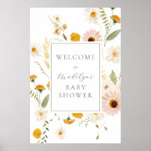 Wildflower Fields Boho Baby shower Welkomstbord