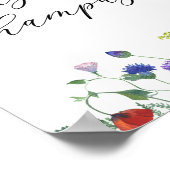 Wildflower Fields Ring voor Champagne Sign Poster (Hoek)