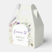 Wildflower First Birthday Bedankdoosjes (Achterkant)