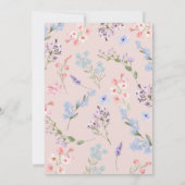 Wildflower First Birthday Kaart (Achterkant)