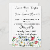 Wildflower Fling bruiloft uitnodiging (Voorkant / Achterkant)