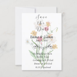 Wildflower Fling Save the Date Kaart