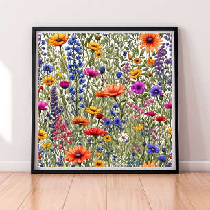 Wildflower Floral All-Over Print Poster