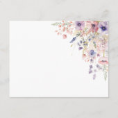 Wildflower Floral Baby Shower Advice Informatiekaartje (Achterkant)