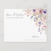 Wildflower Floral Baby Shower Advice Informatiekaartje (Voorkant)