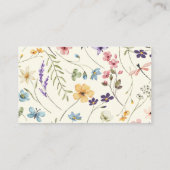 Wildflower Floral Baby shower Boeken voor Baby Informatiekaartje (Achterkant)