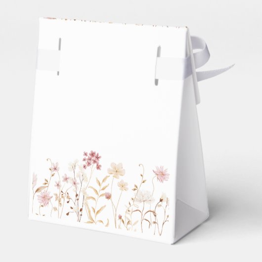 Wildflower Floral Baby shower Decor Dank u Bedankdoosjes (Achterkant)