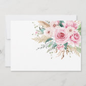 Wildflower Floral Baby shower Foto Kaart (Achterkant)