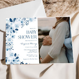 Wildflower Floral Baby shower Foto Kaart