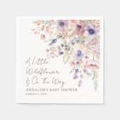 Wildflower Floral Baby Shower Napkins Servet (Voorkant)