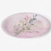 Wildflower Floral Baby shower Trouwpapier Bord (Gekanteld)