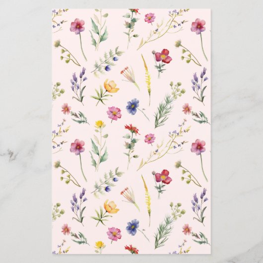 Wildflower Floral Baby shower Wishes voor Baby (Achterkant)