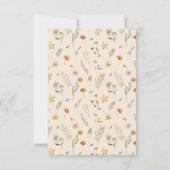 Wildflower Floral bedankje Kaart (Achterkant)