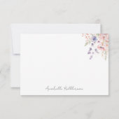 Wildflower Floral Bedankkaart (Achterkant)