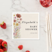 Wildflower Floral Boho Baby shower Servet (Insitu)