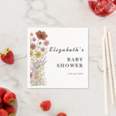 Wildflower Floral Boho Baby shower Servet (Insitu)