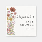 Wildflower Floral Boho Baby shower Servet (Voorkant)