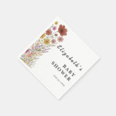 Wildflower Floral Boho Baby shower Servet (Hoek)