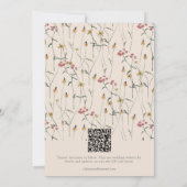Wildflower Floral Boho Fall Meadow Wedding Photo Save The Date (Achterkant)