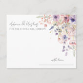 Wildflower Floral Bridal Shower Advice Informatiekaartje (Voorkant)