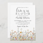 Wildflower Floral Bridal Shower Kaart (Voorkant / Achterkant)