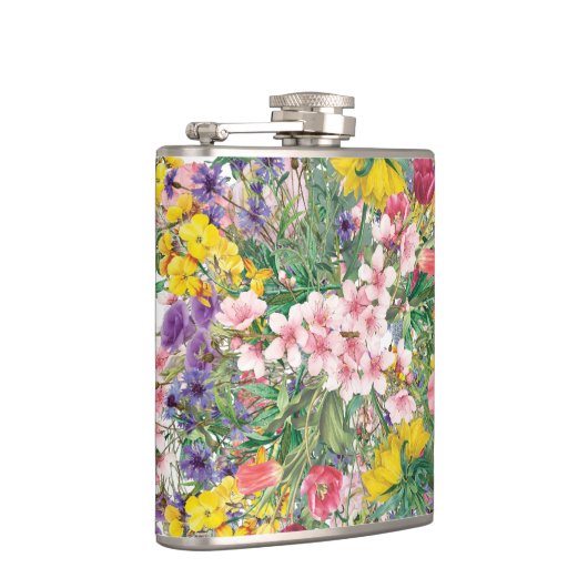 Wildflower Floral Design Natuur Geïnspireerd Heupfles (Rechts)