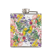 Wildflower Floral Design Natuur Geïnspireerd Heupfles (Achterkant)