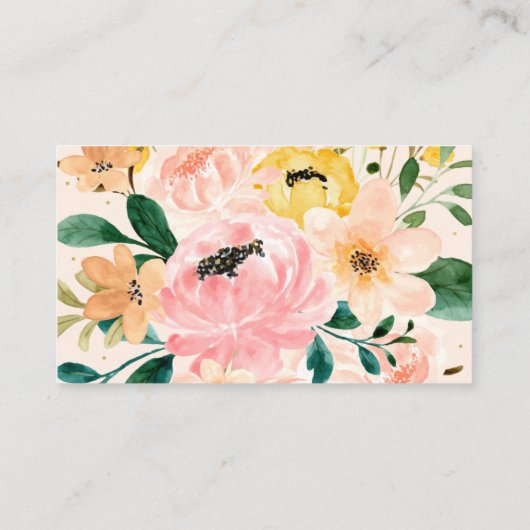 Wildflower Floral Diaper Raffle Ticket Informatiekaartje (Achterkant)