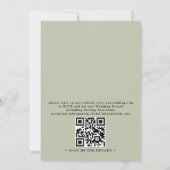 Wildflower Floral Frame Elegant QR Code Wedding Kaart (Achterkant)
