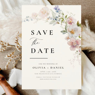 Wildflower Floral Garden Boho Save the Date