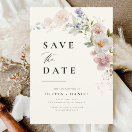 Wildflower Floral Garden Boho Save the Date