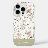 Wildflower Floral gepersonaliseerde naam Case-Mate iPhone Case (Achterkant)