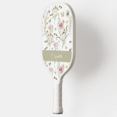 Wildflower Floral gepersonaliseerde naam Pickleball Paddle (Links)