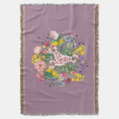 Wildflower Floral Gezellig Decor Wild Meadow Bloom Deken (Voorkant Verticaal)