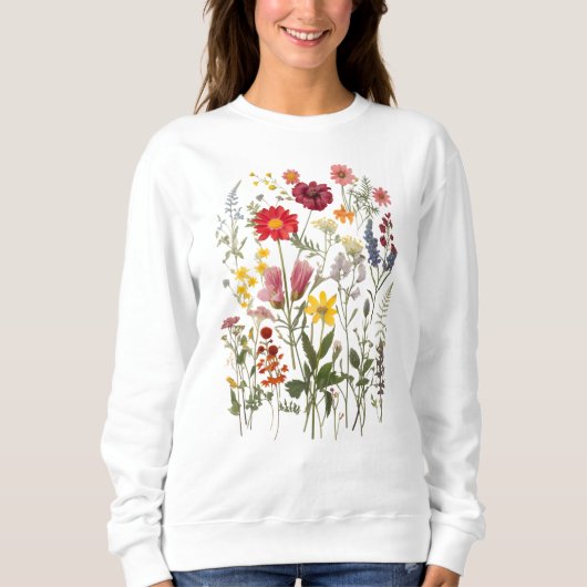  Wildflower Floral Graphic Trui (Voorkant)