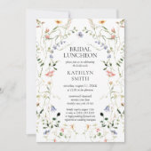 Wildflower Floral krans tuin bruids lunch Kaart (Voorkant)