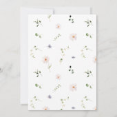 Wildflower Floral krans tuin verlovingsfeest Kaart (Achterkant)