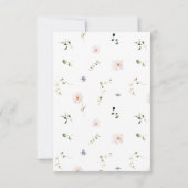 Wildflower Floral Krans Tuin Waterverf Bruiloft Save The Date (Achterkant)