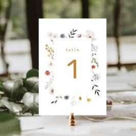 Wildflower Floral Lijst Baby shower Kaart