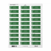 Wildflower Floral Lijst bruiloft adres label (Full Sheet)