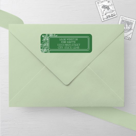 Wildflower Floral Lijst bruiloft adres label