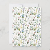 Wildflower Floral Meadow Lente Bruiloft Details Kaart (Achterkant)