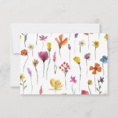 Wildflower Floral Meadow response cards RSVP (Achterkant)