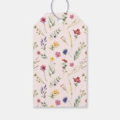 Wildflower Floral Meisje Baby shower Dank u Cadeaulabel (Achterkant)