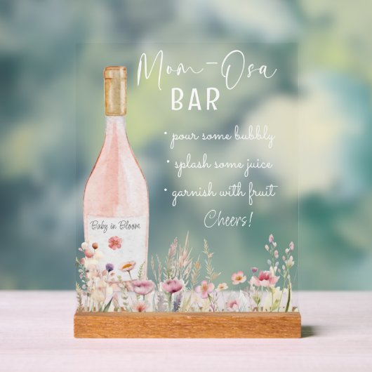 Wildflower Floral Mom-Osa Sign Acryl Bord (Neutraal)