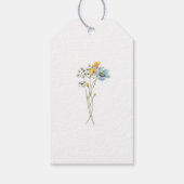 Wildflower Floral Neutraal Baby shower Favoriet Cadeaulabel (Achterkant)
