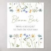 Wildflower Floral Neutral Bloom Bar Poster (Voorkant)