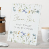 Wildflower Floral Neutral Bloom Bar Reclamebord Met Voetstuk (Insitu)