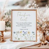 Wildflower Floral Neutral Pacifier Hunt Poster
