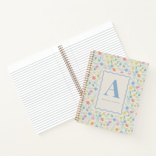 Wildflower Floral Personalized Notitieboek (Binnen)